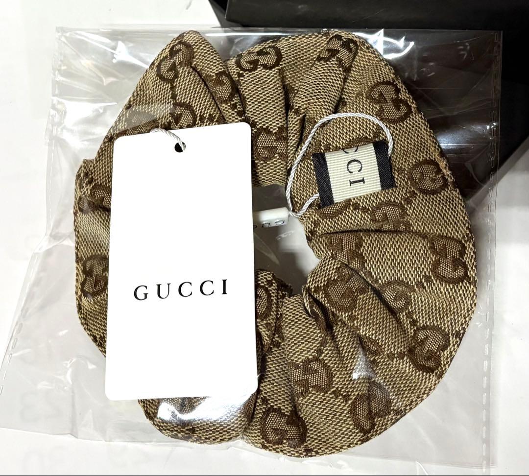 おはる！☆GUCCIグッチ☆ヘアゴムシュシュGGシマレーザー ボックス付