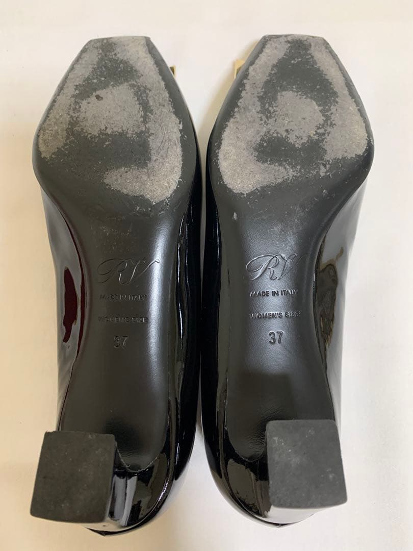 【美品】Roger Vivier ブラック エナメル　ハイヒール24cm