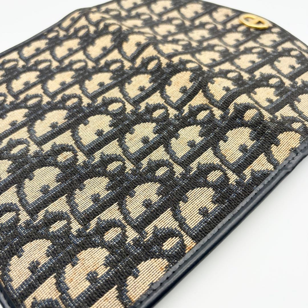 【希少】ディオール オールドトロッター柄 クラッチポーチ ヴィンテージ ネイビー