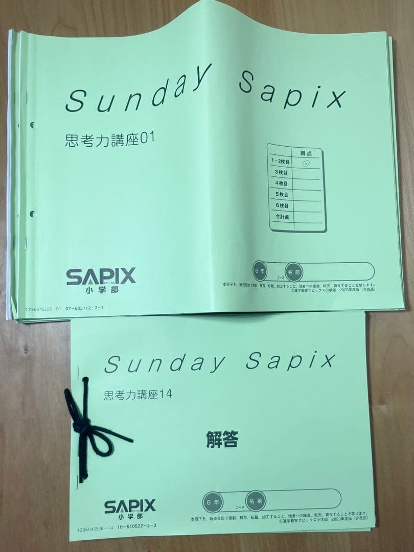 【SS・思考力】サピックス6年 SS単科 算数 思考力講座