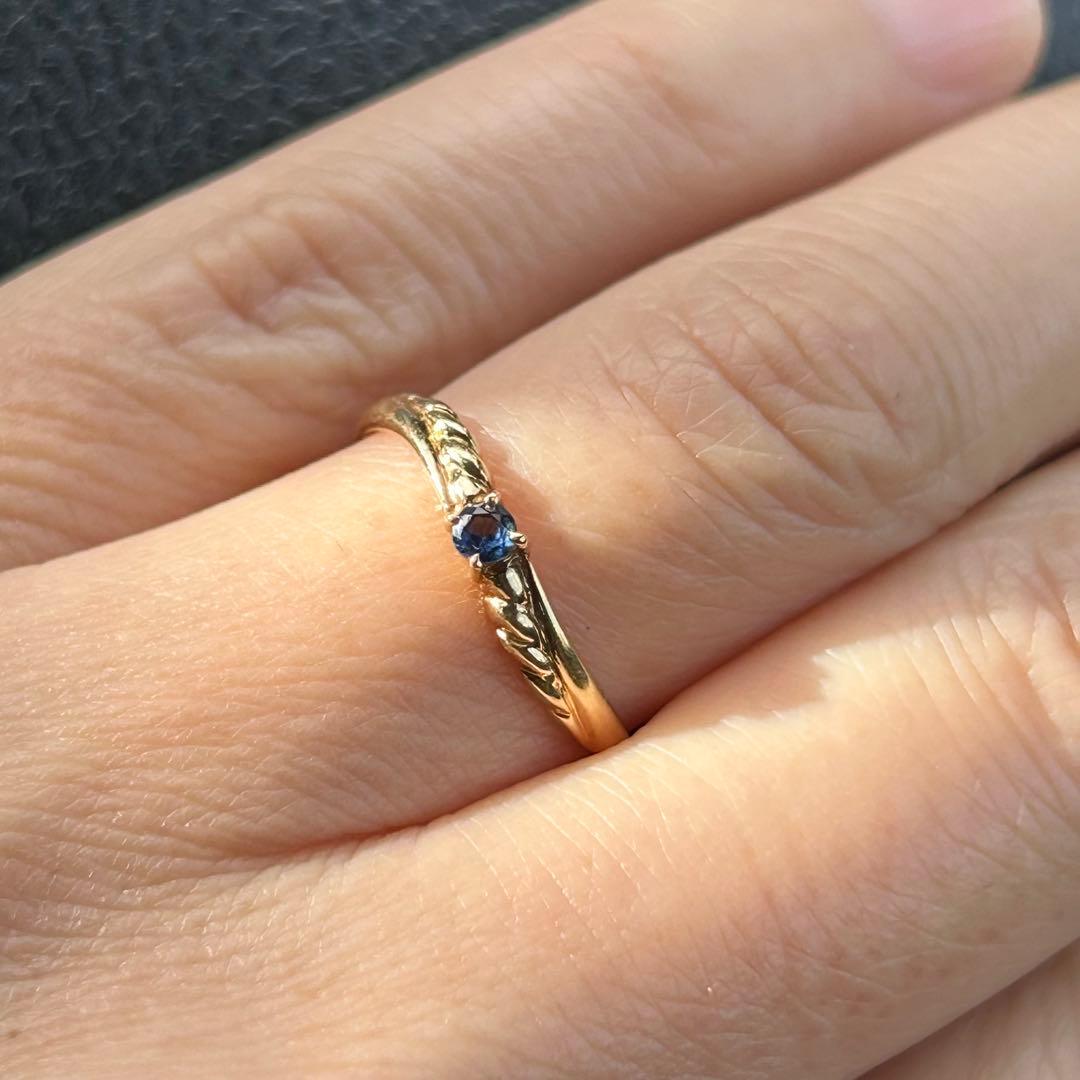 K18 サファイア　リング　指輪　18金