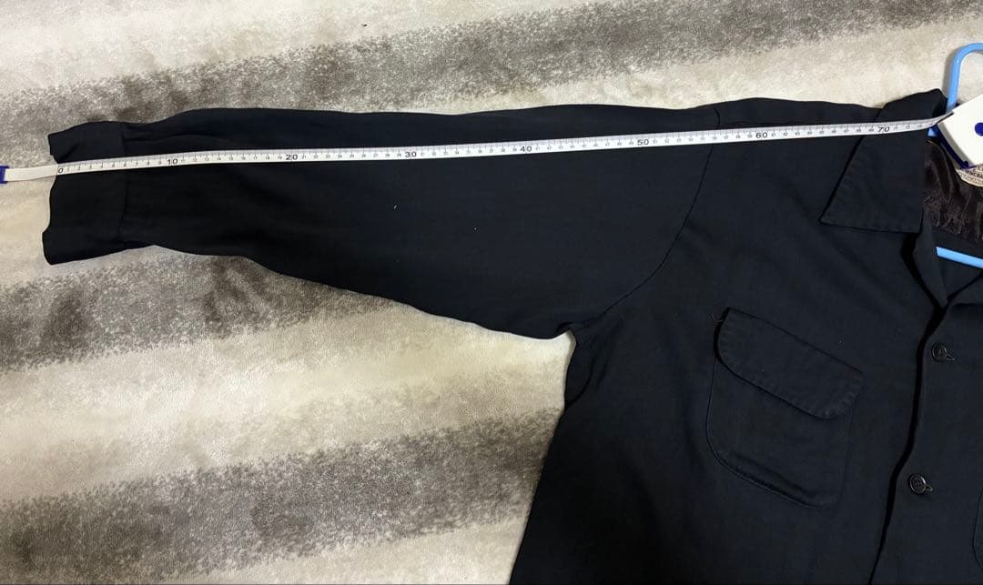 1950s towncraft タウンクラフト ブラック レーヨンギャバシャツ