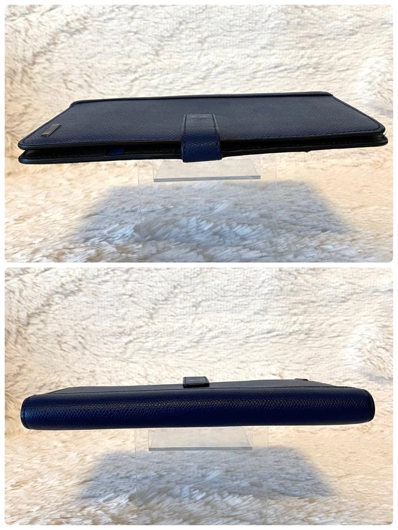 良品【TUMI】トゥミ 大人気トラベルウォレット 上質レザー ブルー×ブラック！