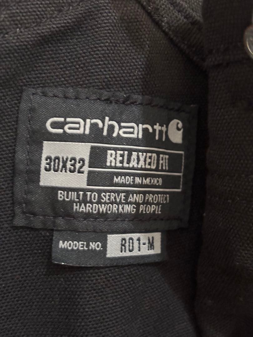 カーハート ダブルニー ブラック オーバオール アメカジ 30×32