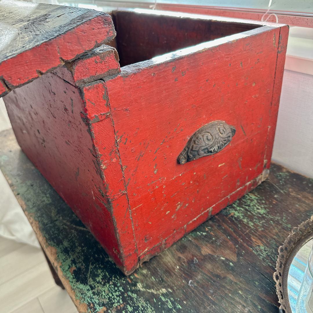 ヴィンテージの小物入れ アンティーク 工具入れ 箱 ボックス