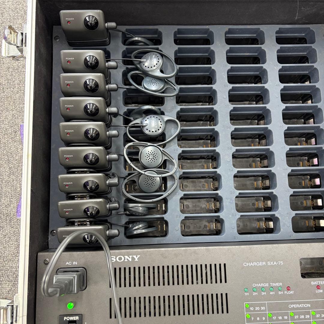 SONY SXA-75 充電器と赤外線受信機セット　会議システム インカム