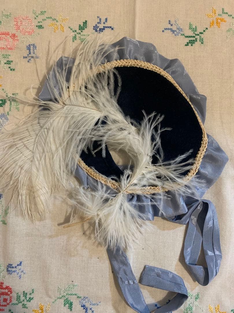 アンティークビスクドールドレスとボネ２点セット⑥