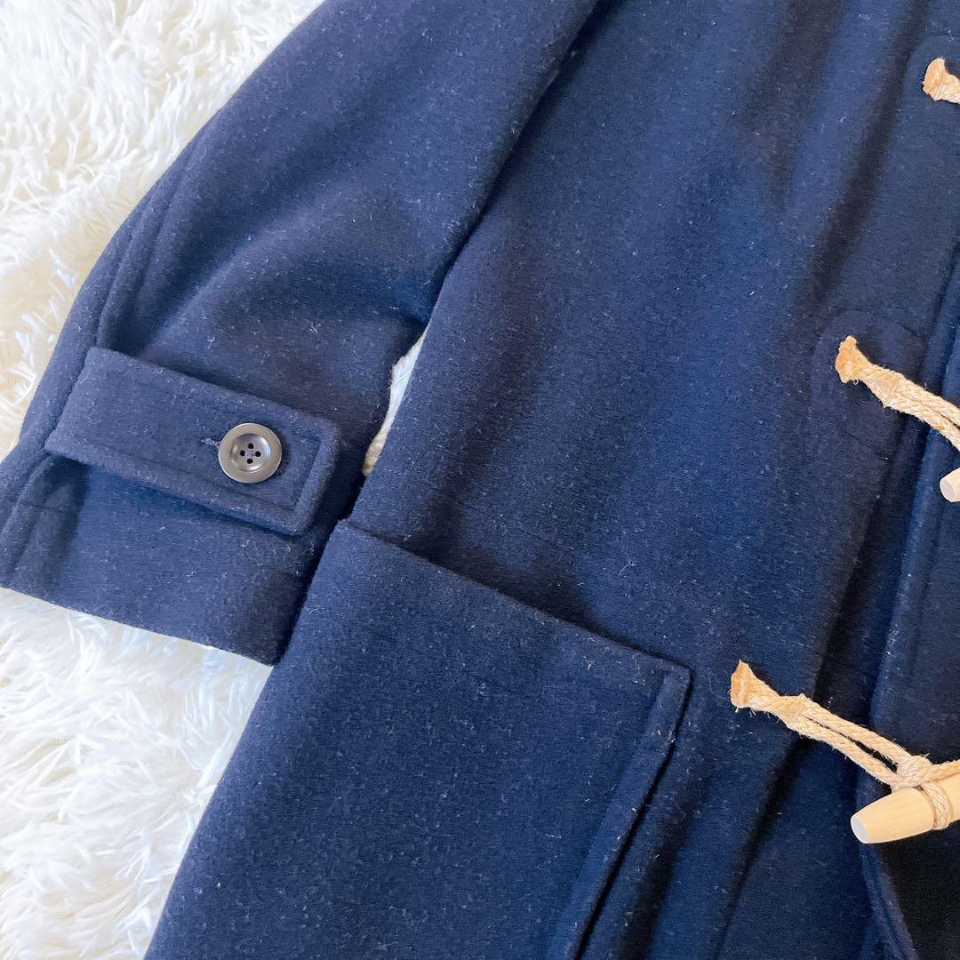 MHL. マーガレットハウエル 丸襟 ダッフルコート トグルボタン ウール 濃紺