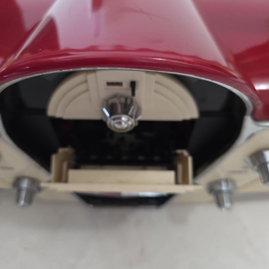 アンティーク1996年製☆レトロ ラジオカセットプレーヤー 赤クリーム