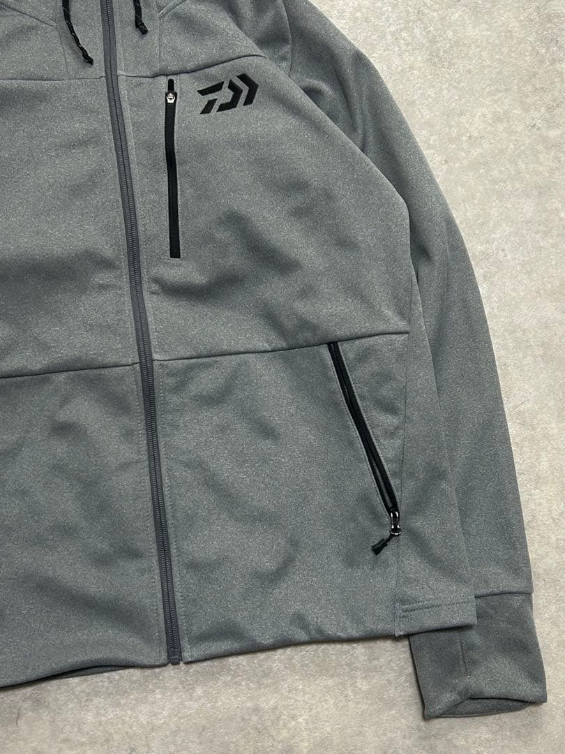 極美品 Daiwa ウインドブロックパーカー グレー L