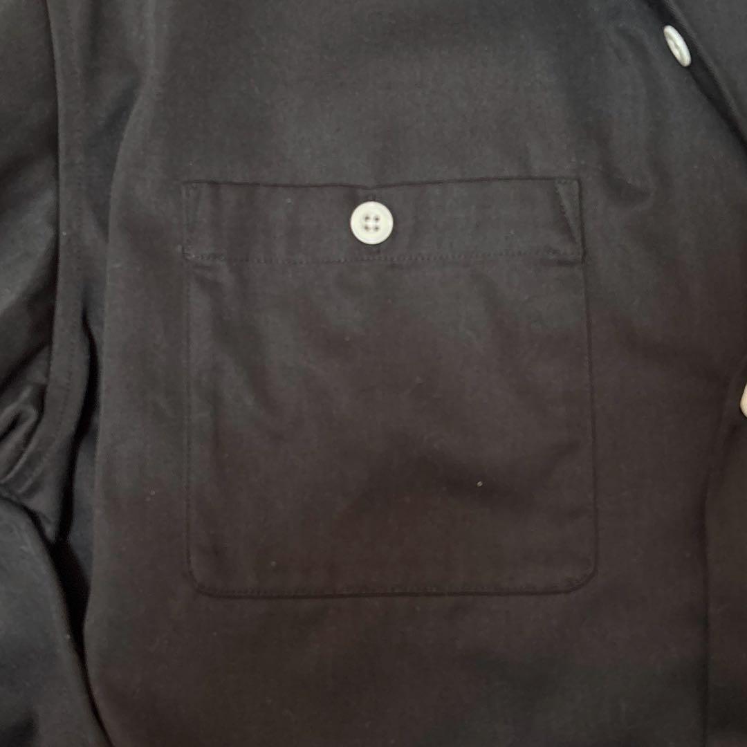 Bunzou！希少▲バックチャンネル ワークシャツ 黒 ライオン 背面プリ