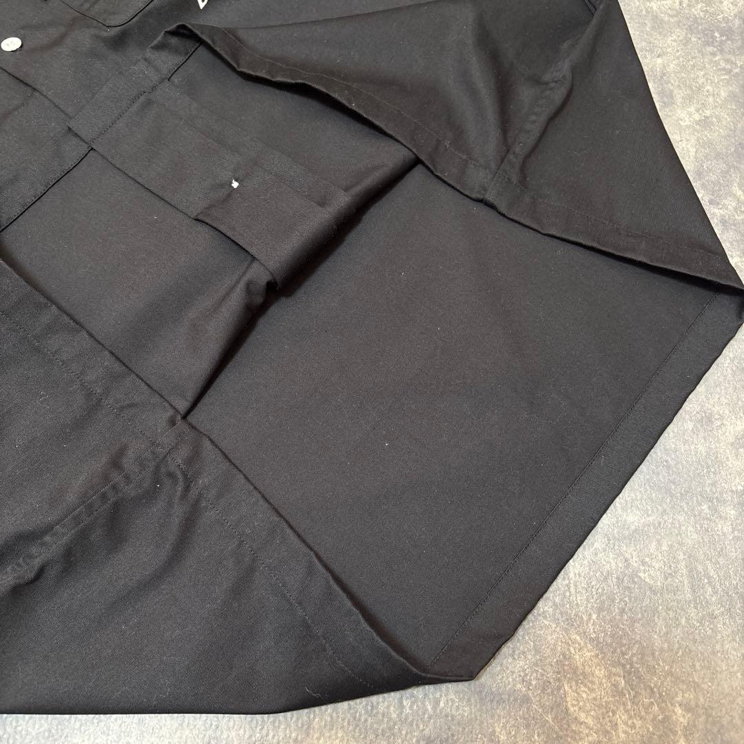 Bunzou！希少▲バックチャンネル ワークシャツ 黒 ライオン 背面プリ