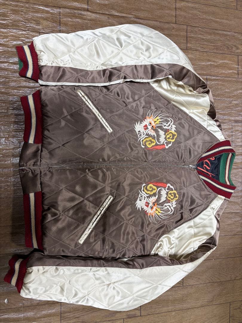 Mサイズ テーラー東洋 スカジャン 龍 和柄 リバーシブル M18426