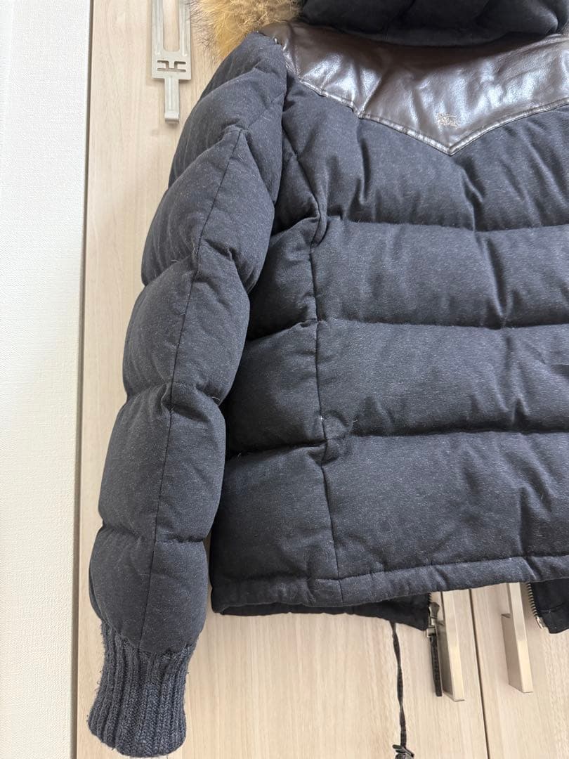 バーバリーブルーレーベル　ダウンジャケット　ダークグレー　36 S