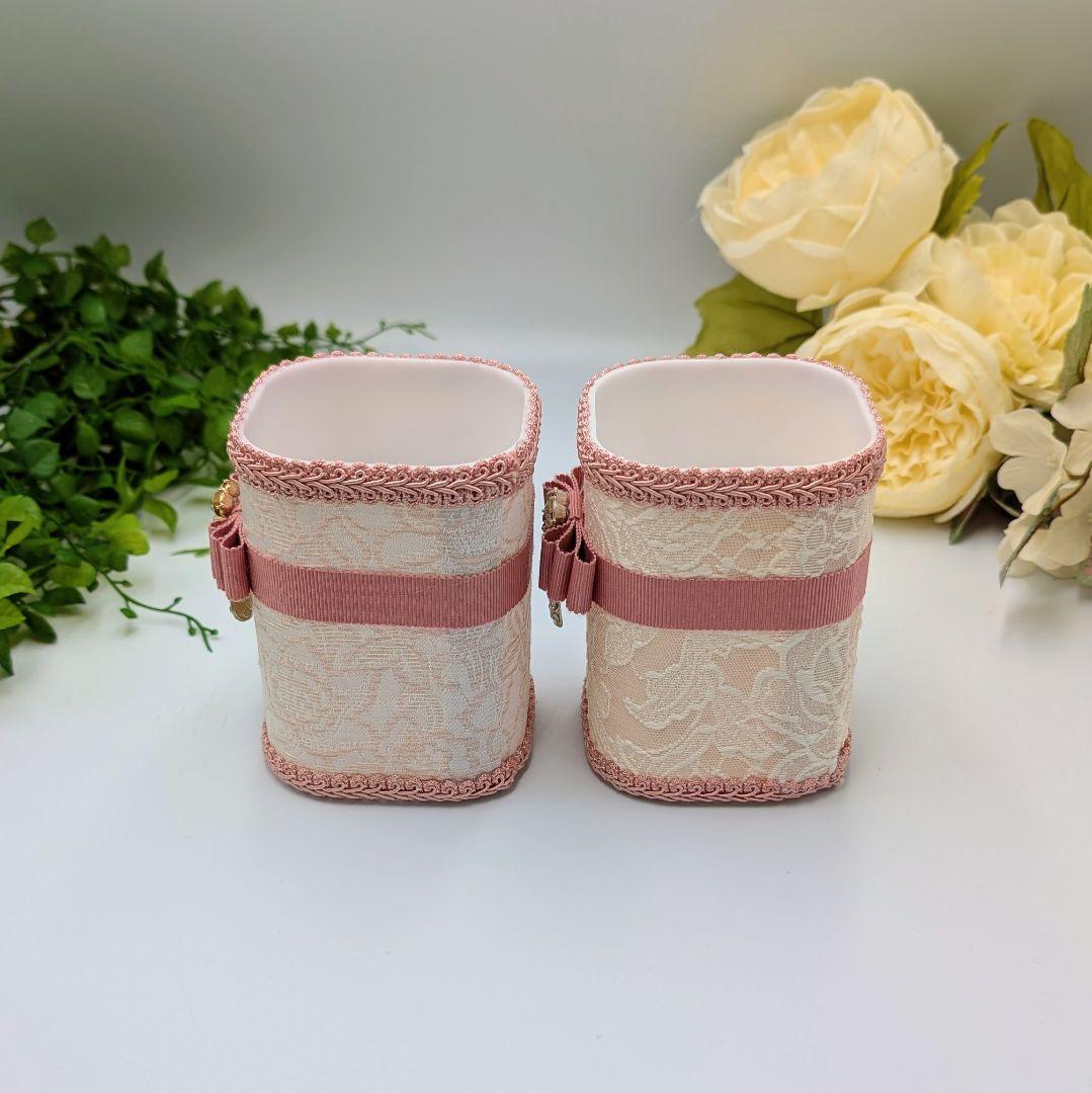 mimi様 オーダー品 収納ボックス小 アイボリー、 ペンスタンド2点 ピンク