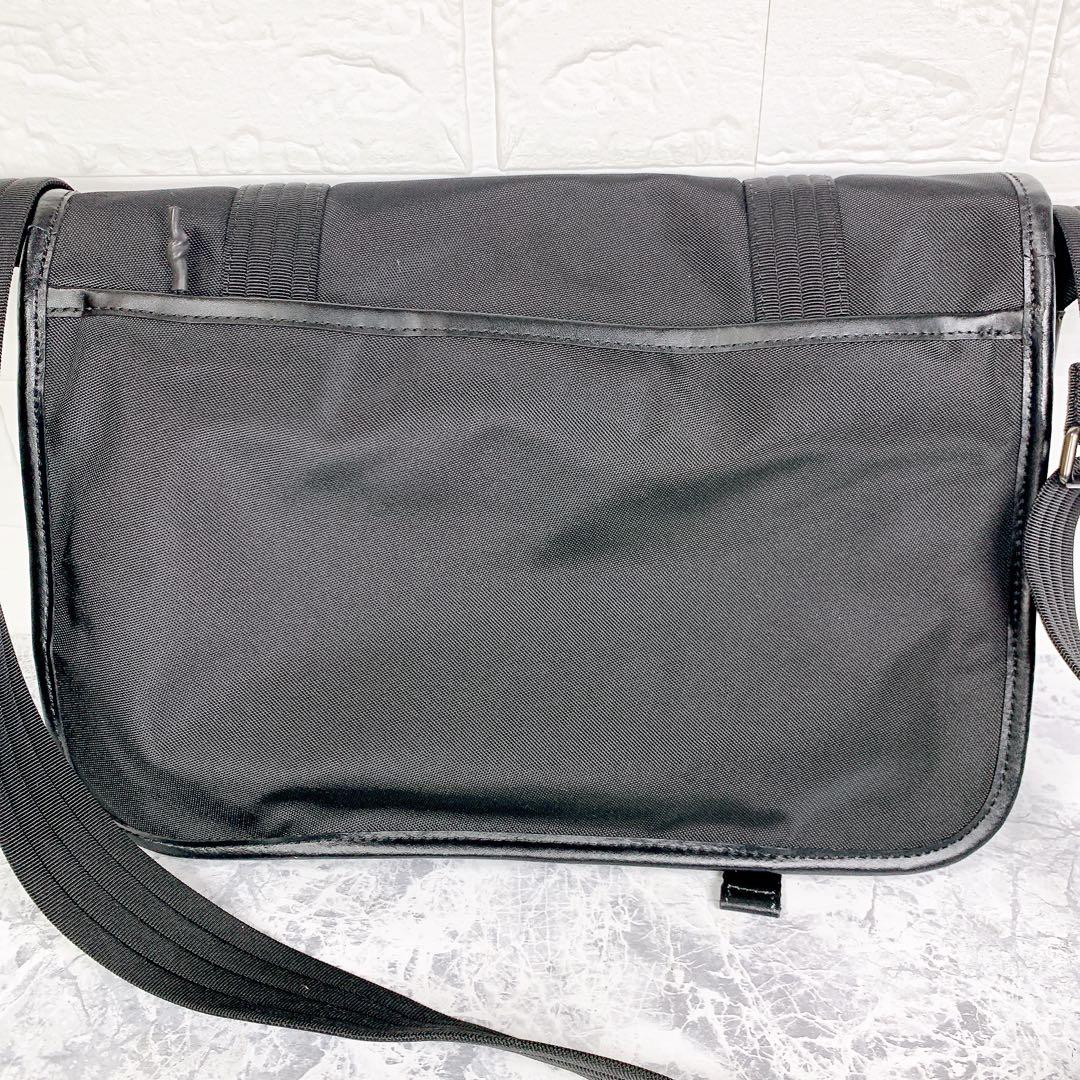 【美品✨】ポロ ラルフローレン メッセンジャーバッグ ショルダー レザー 黒