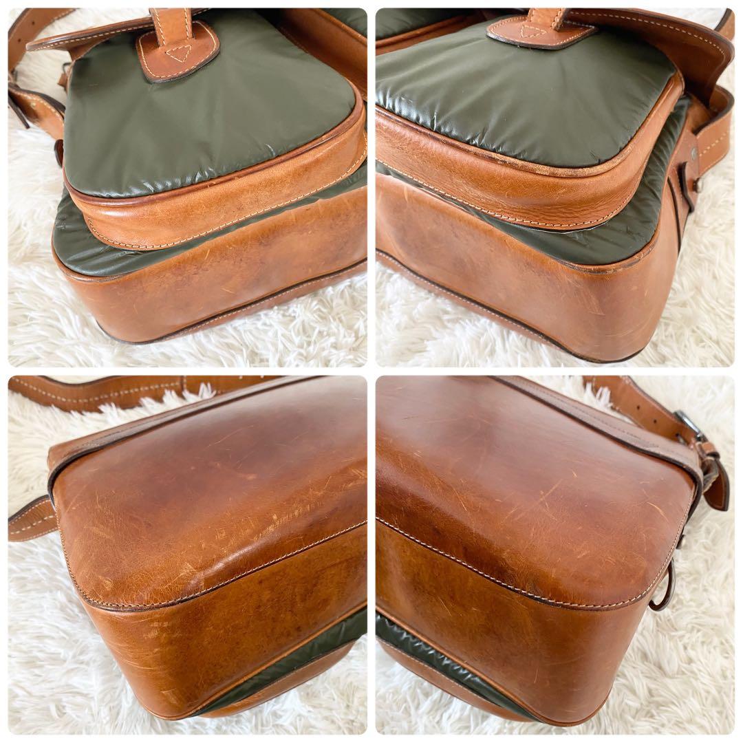 ハンティングワールド メッセンジャーバッグ バチューサー レザー ハラコ 大容量