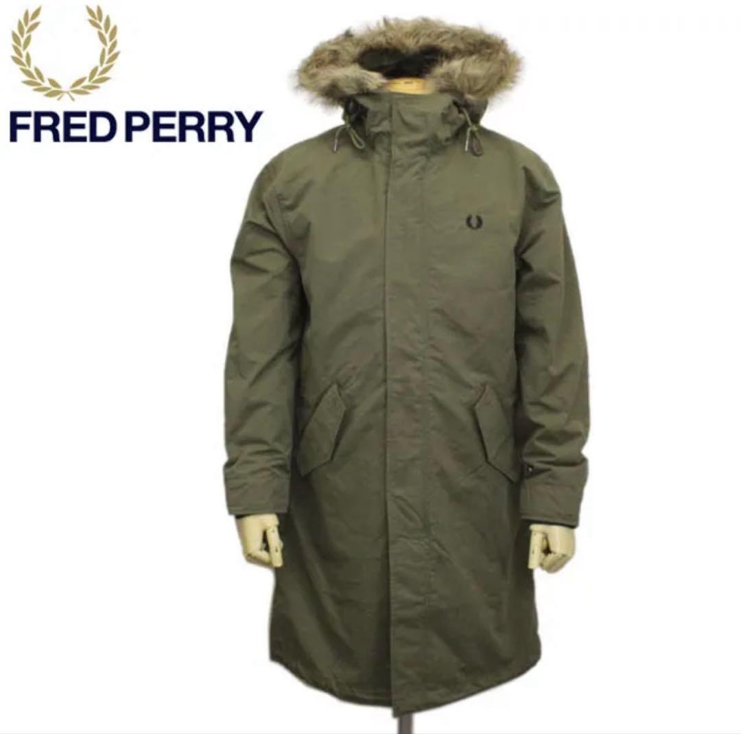 FRED PERRY フード付きモッズコート オリーブ