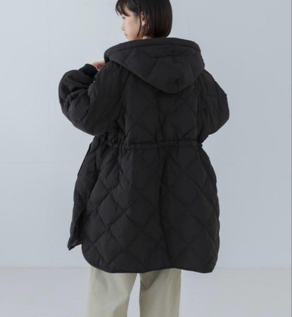 URBAN RESEARCH キルティングドロストダウン　ブラック