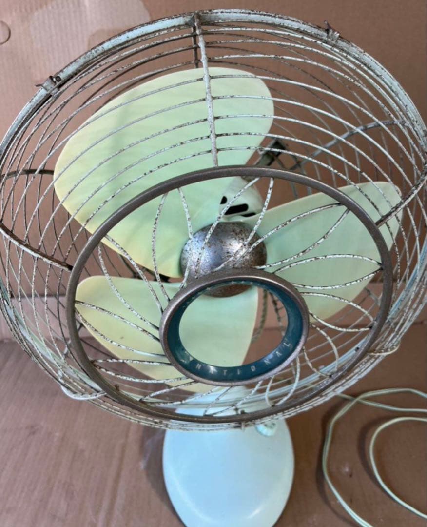 ナショナル　扇風機鉄製　昭和 レトロ/アンティーク/ヴィンテージ★ジャンク品