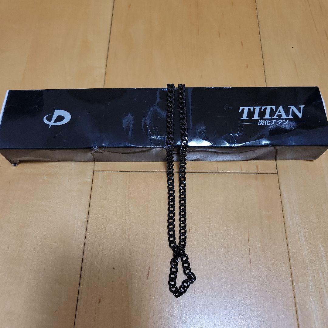 Phiten チタンチェーンネックレス 黒　45cm
