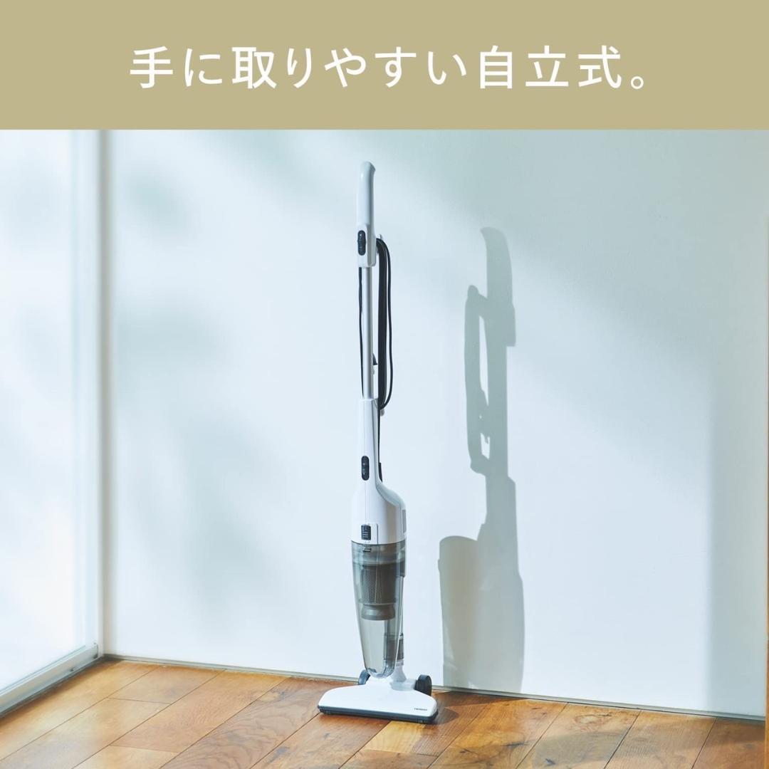 吸引力が持続するサイクロン式❣フルフラットヘッドでテーブル下も楽々お掃除♪❤