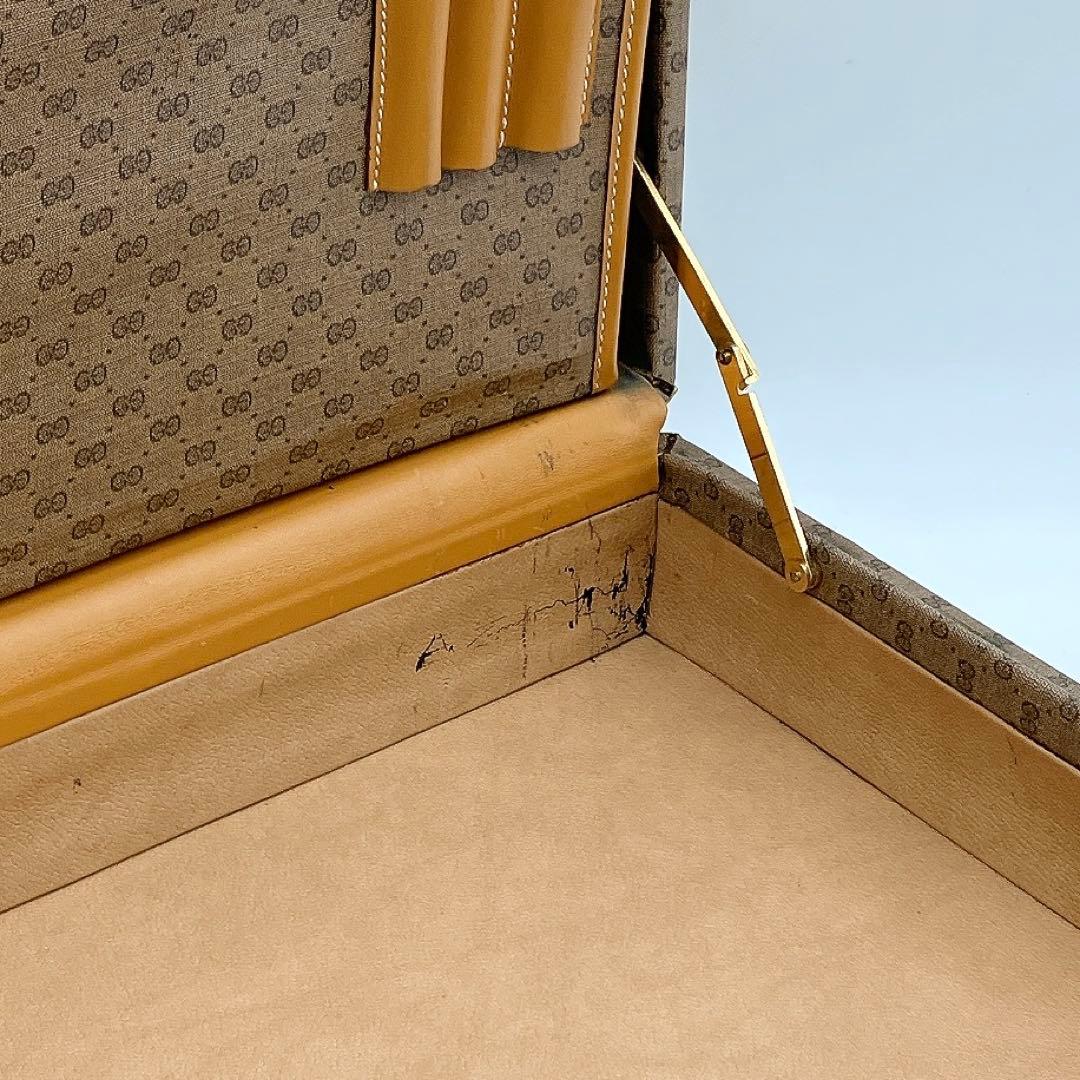 【GUCCI】アタッシュケース　シェリーライン　マイクロGG PVC ベージュ