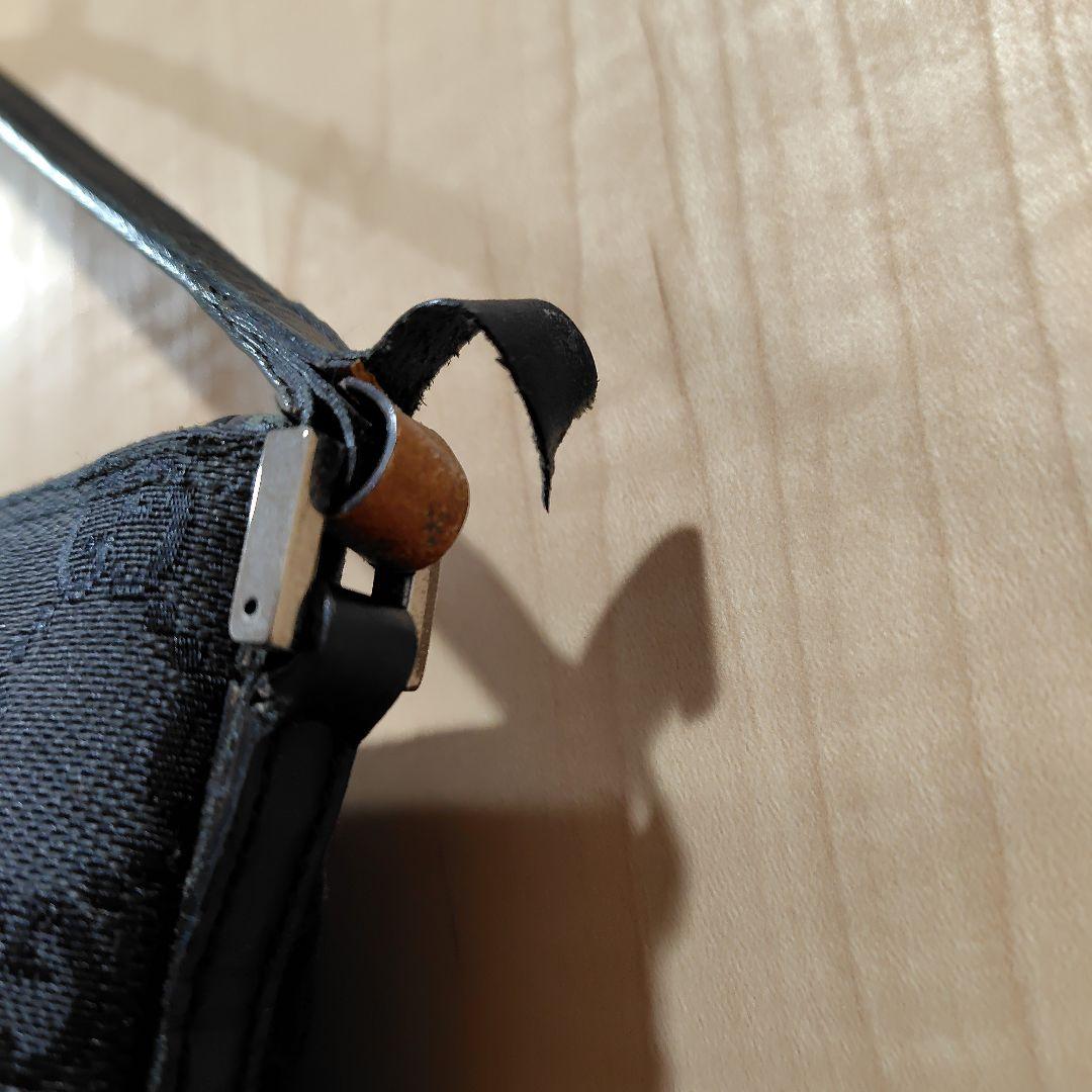 【GUCCI 】GGパターン アクセサリーポーチ ブラック キャンバス地