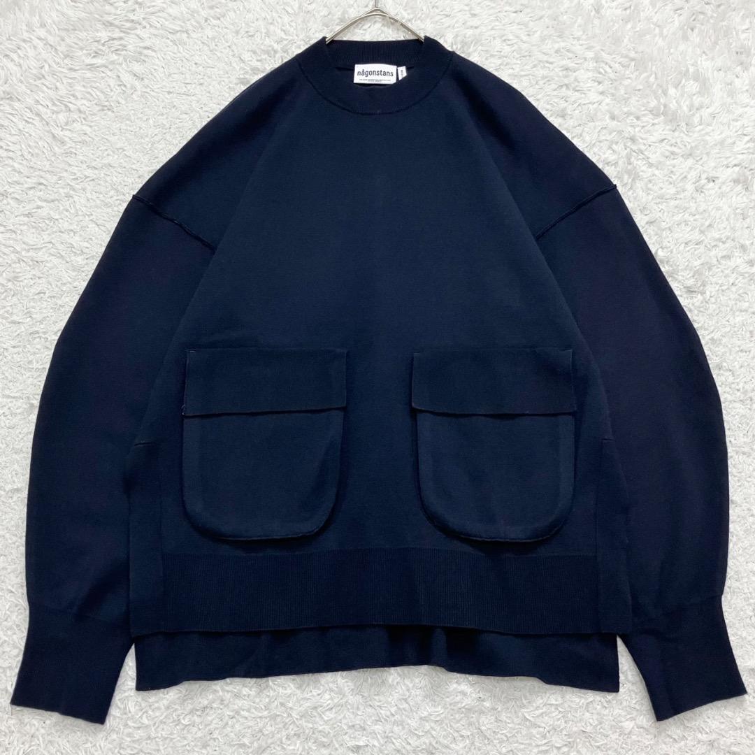 24AW✨極美品✨ナゴンスタンス big pocket pullover 紺 M