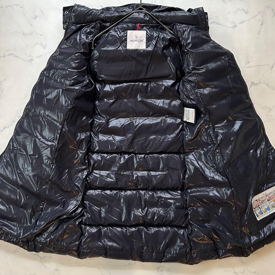 極美品 モンクレール モカ ダウンジャケット ワッペン ネイビー MOKA