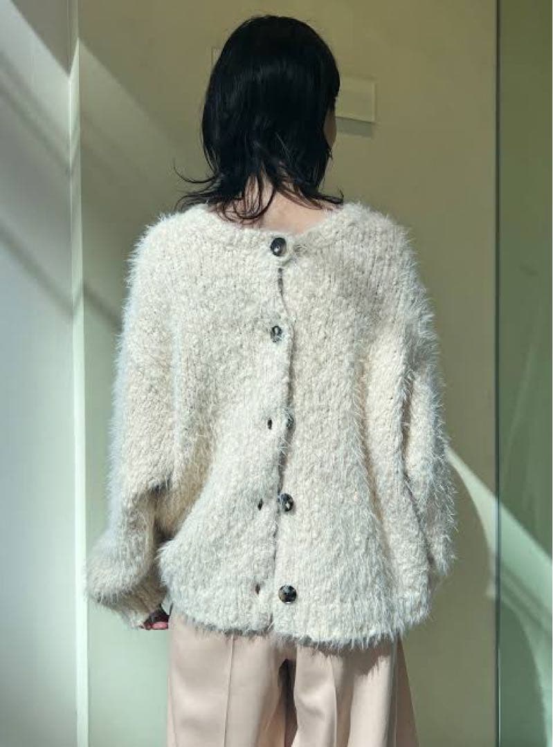 スタニングルアー 新品紙タグ付き⭐️スラブフェザーカーディガンウールコートアウター