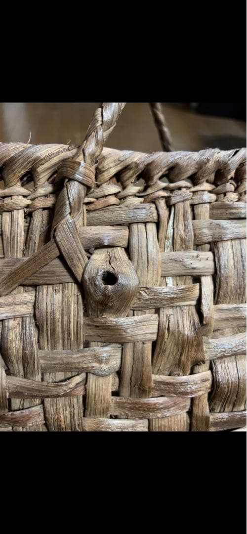 国産 筒井幸彦さんの山葡萄かごバッグ本物保証(くらし舎で購入)