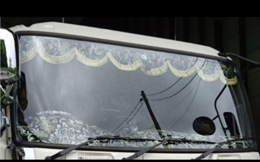 金華山モンブランローズ.日野プロフィア.ラウンドカーテン