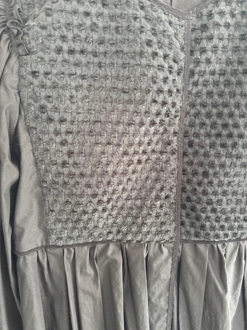 TOMORROWLAND ブラックコンビネーション ペプラムブラウスフリーサイズ