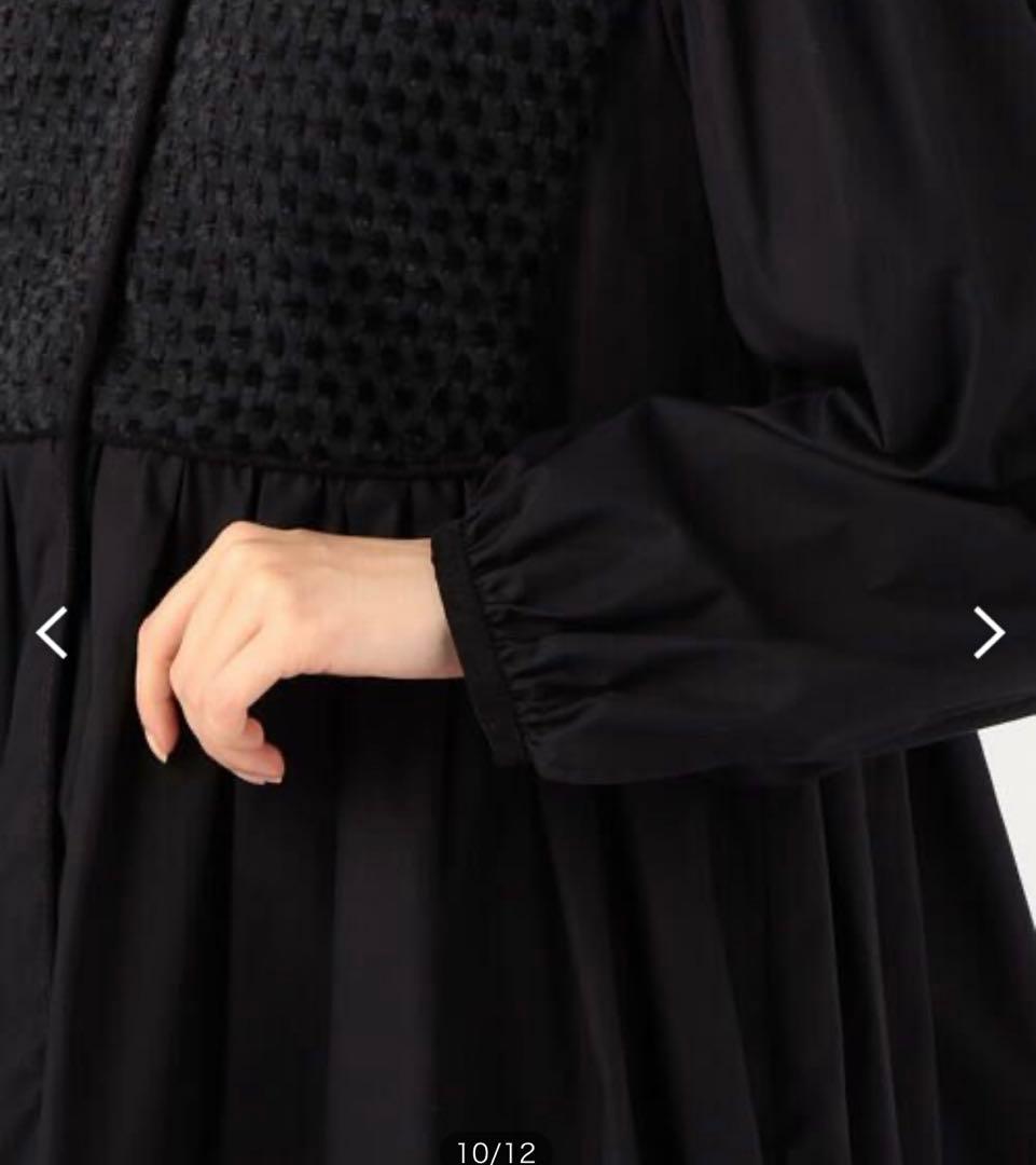 TOMORROWLAND ブラックコンビネーション ペプラムブラウスフリーサイズ