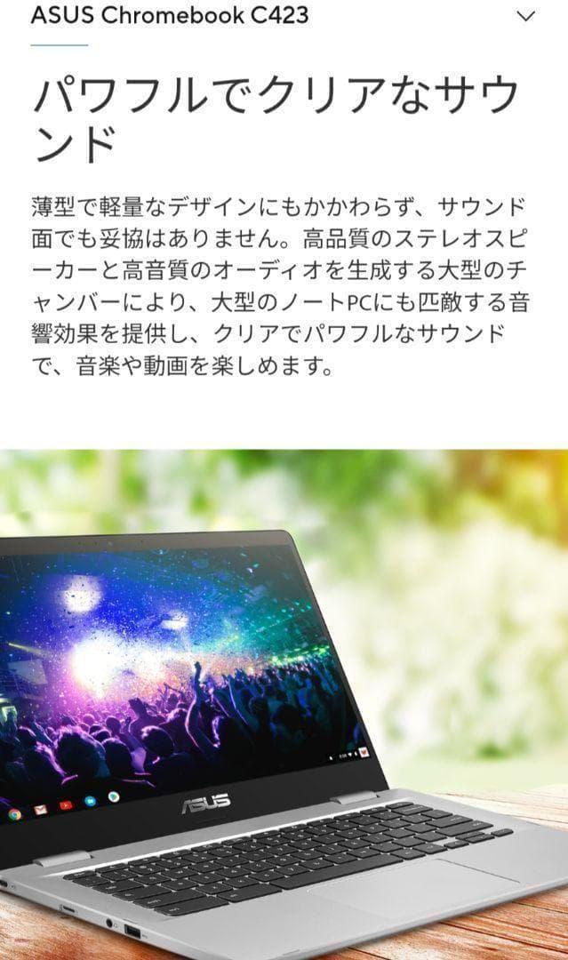 【動作確認済み】ASUS Chromebook C423NA-EB0039
