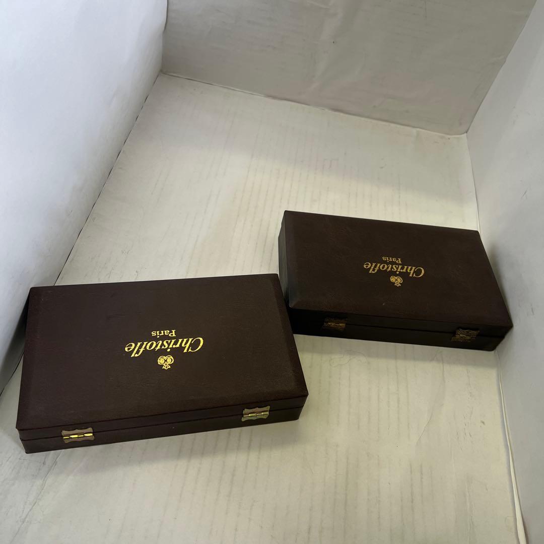 Christofle スプーンセット 2本入り　未開封1開封使用済1