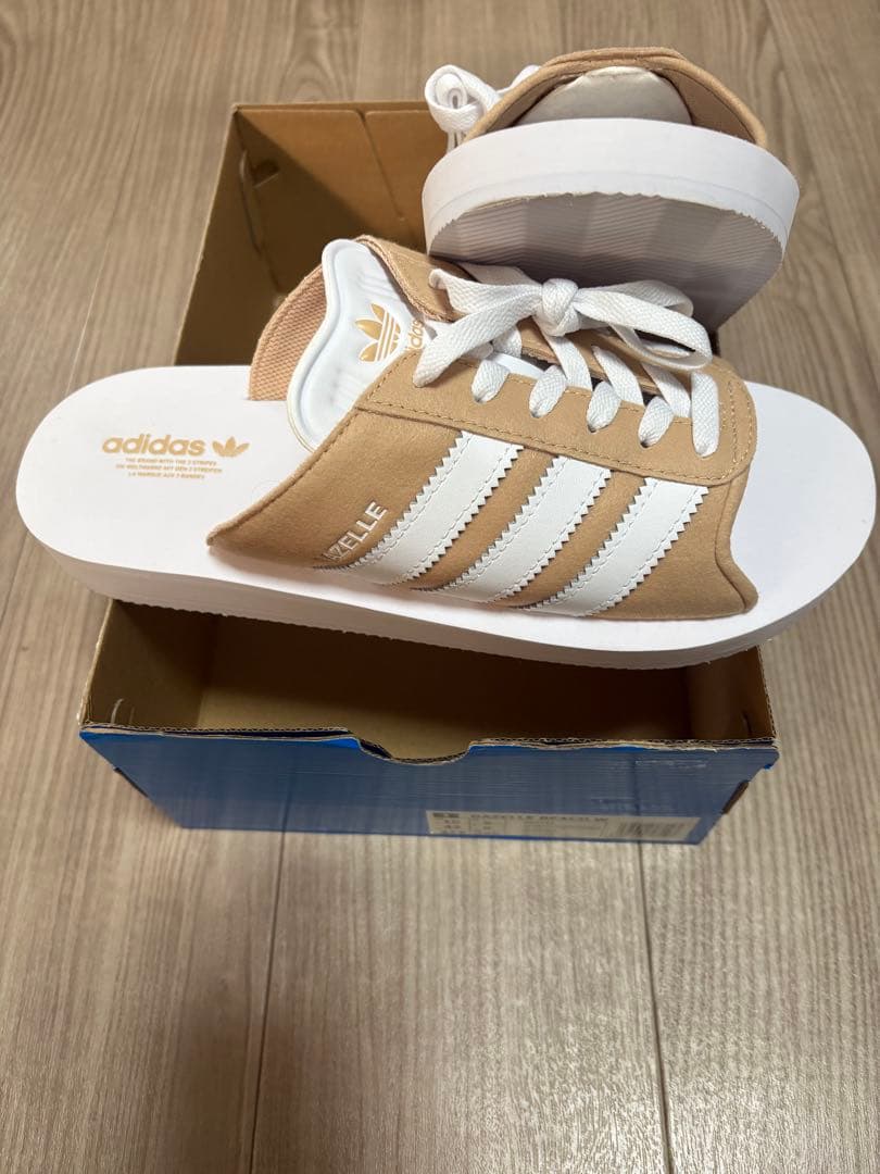 新品adidas ガゼル GAZELLE BEACH W 27.5cm ベージュ