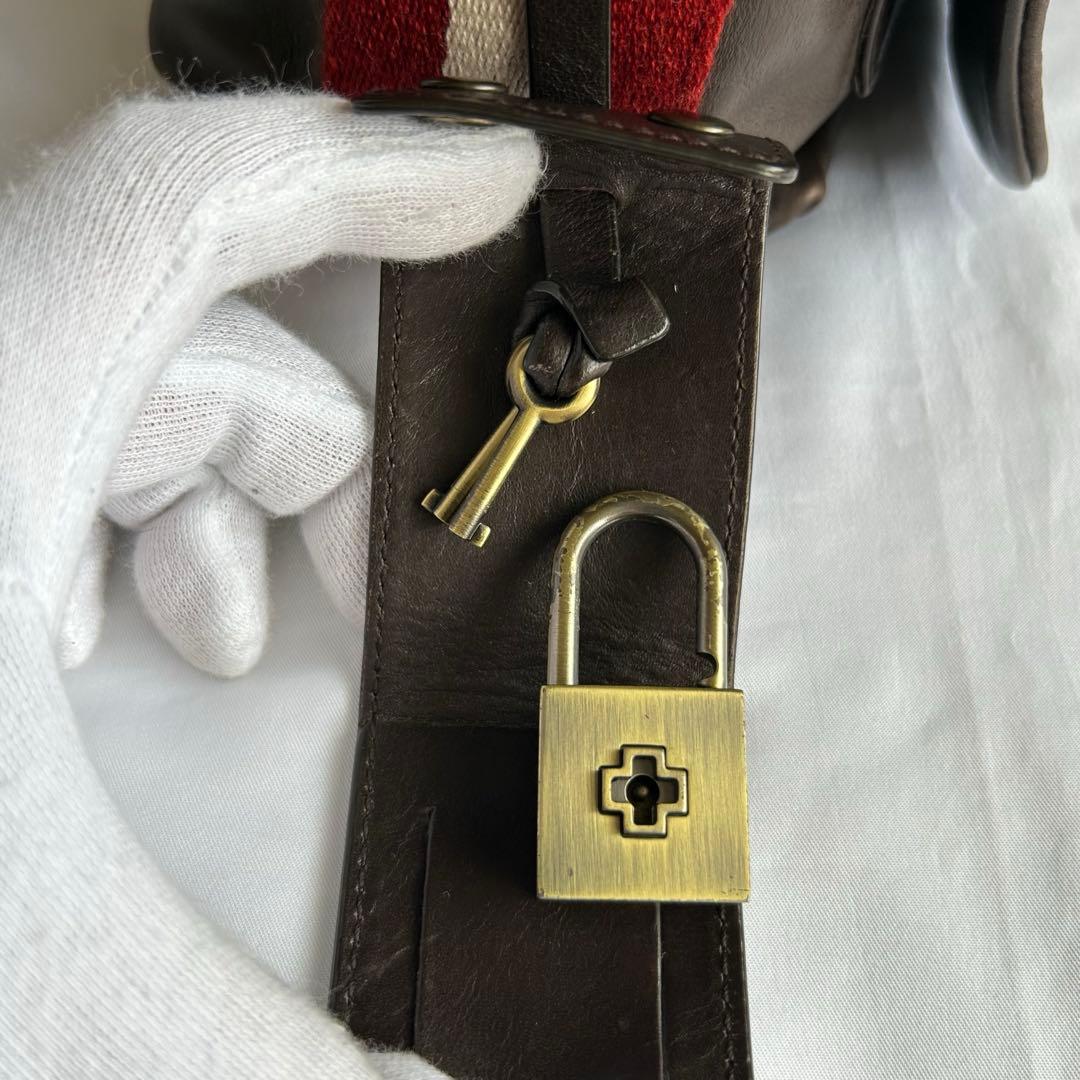 【美品】BALLY バリー ショルダーバッグ メッセンジャーバッグ ブラウン