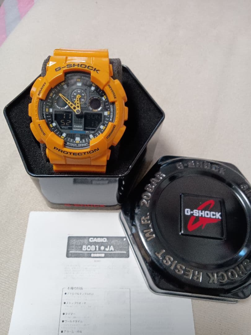 値下げ 新品 CASIO G-SHOCK レアカラー GA-100A イエロー