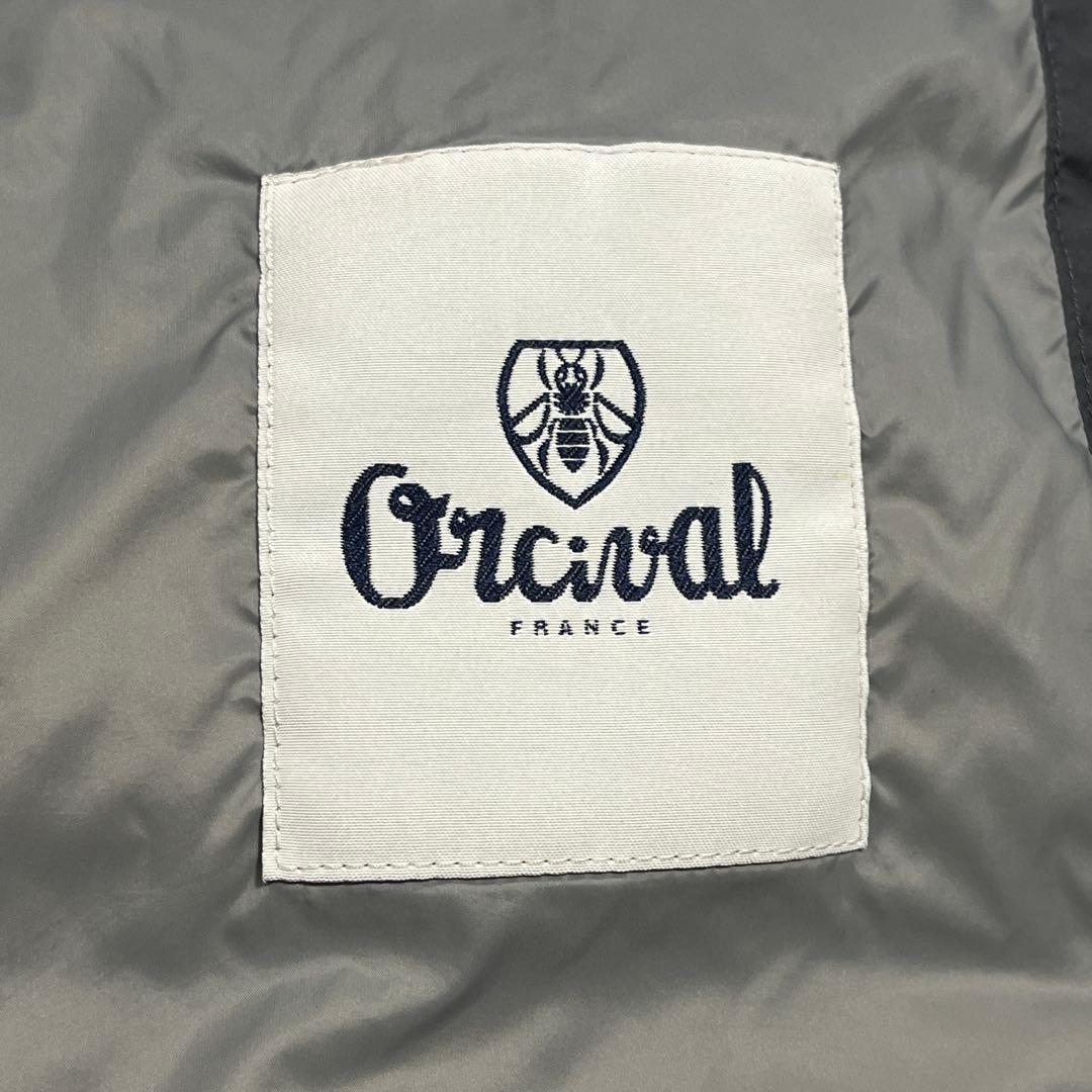 極美品✨️オーシバル ライトダウンコート グレー 1 ノーカラー キルティング