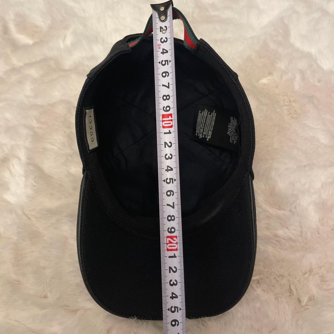 GUCCI グッチ　キャップ　ブラック　S 57cm