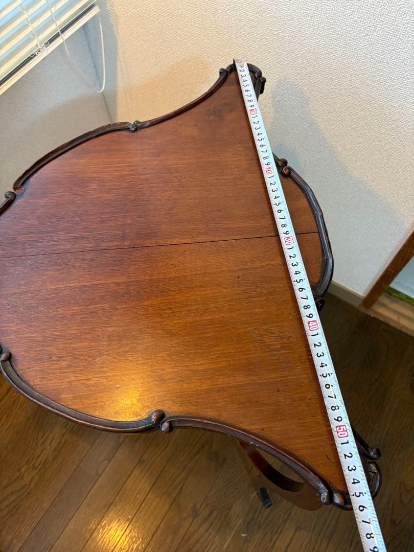 ［配送or引き取り］木製三角形テーブル アンティーク