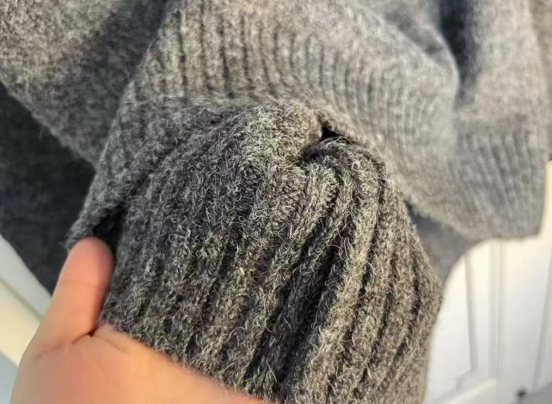 ami parisグレー ウールポロシャツ AMI PARIS