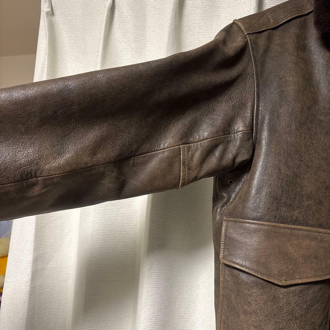 L.L.Bean レザーフライトジャケット 襟ボア G-1型　MからL相当