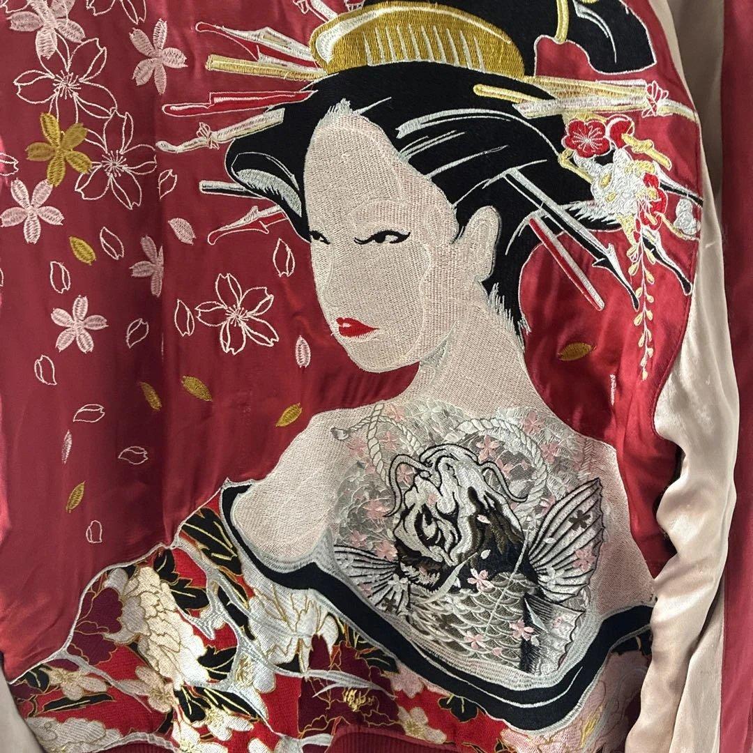 激レア90sJapanArtVintage花魁ビンテージヴィンテージスカジャンL