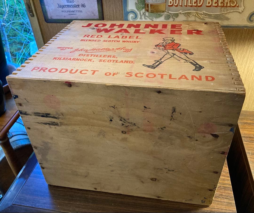 ジョニーウォーカー ウイスキー ヴィンテージ 木箱 英国 イギリス 昭和 レトロ