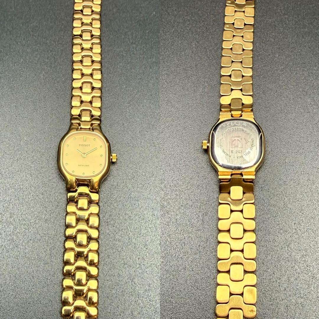 【新品電池】ティソ スタイリスト E243 腕時計 ゴールド 稼働品
