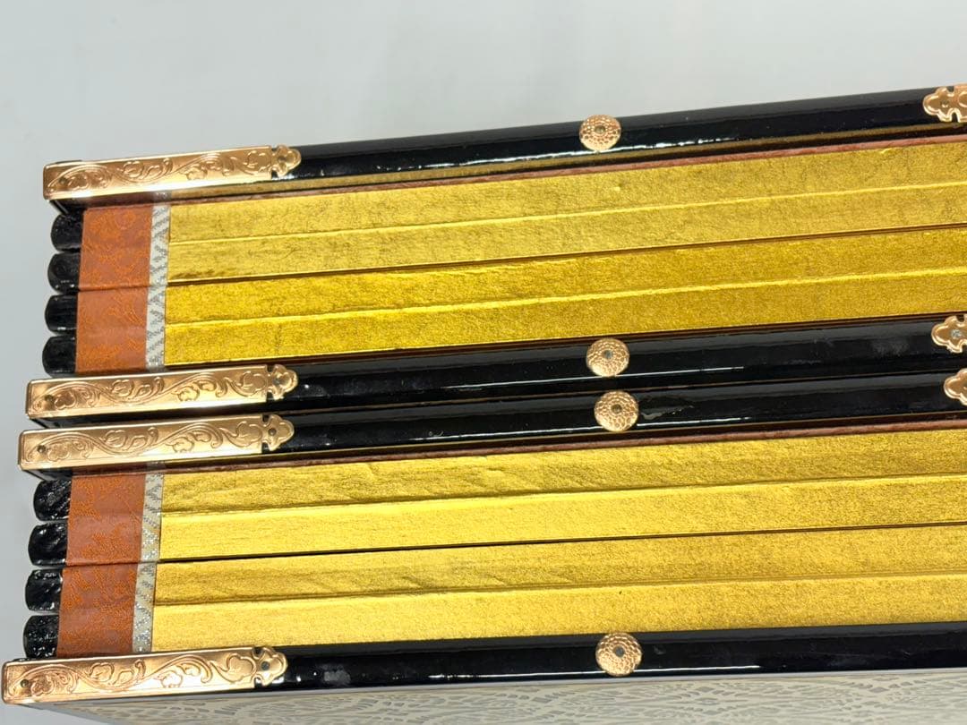 六曲一双屏風 18号 箔押二重縁付き　金沢箔仕様　雛人形 屏風 節句　和風