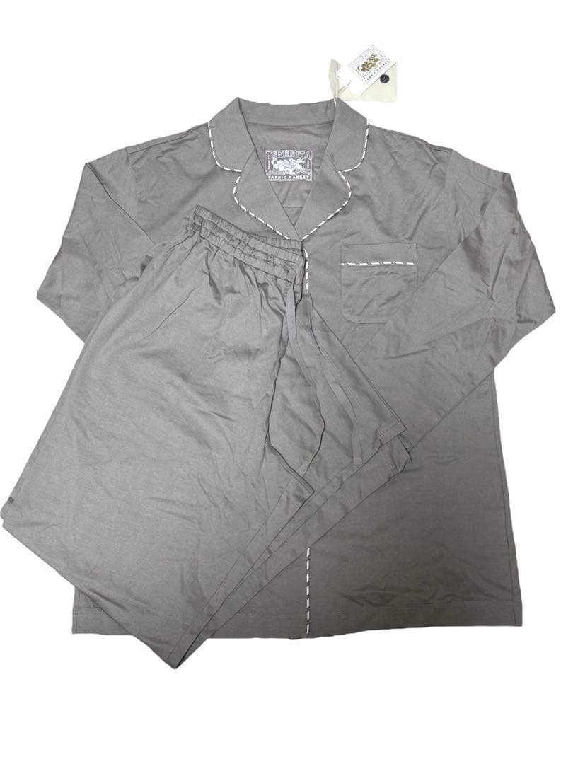 【新品未使用】テネリータ　80/2 プレーンジャージレディースパジャマ　グレー